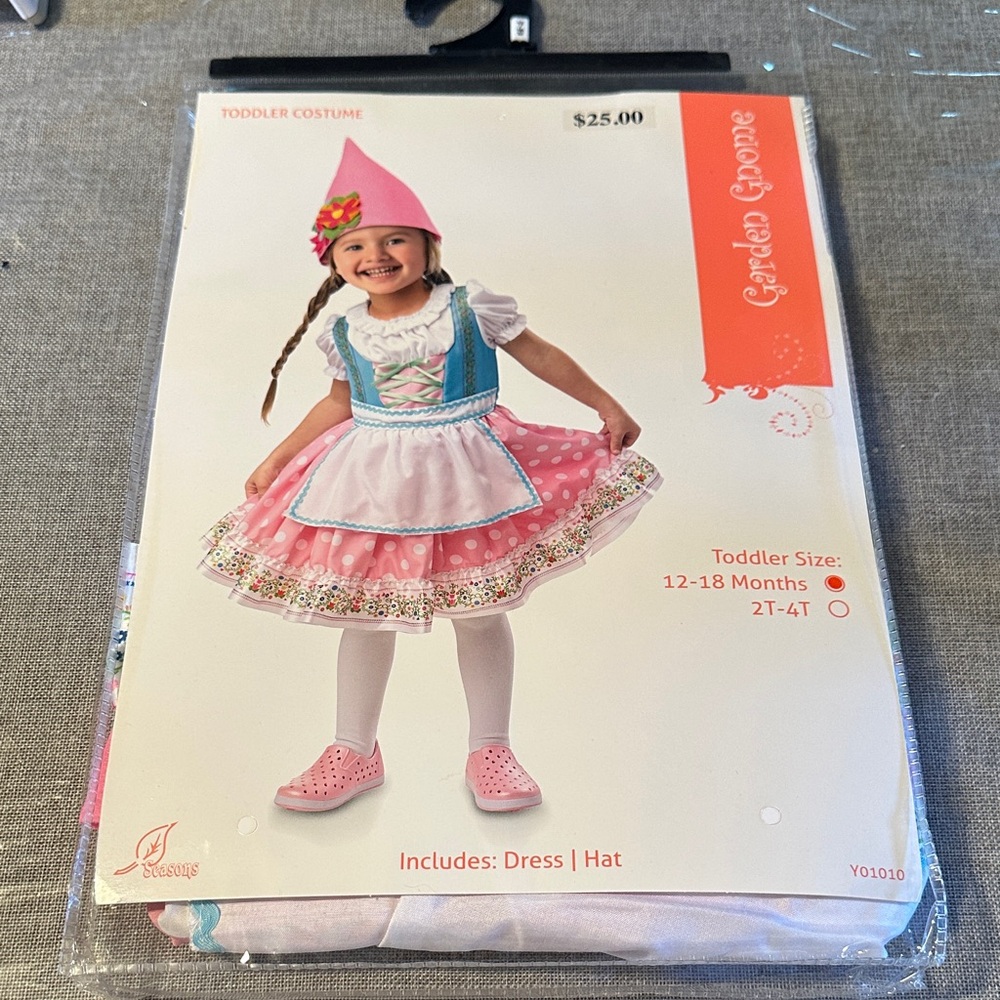 Charming Toddler Gnome Costume - Pink and Blue…Great for Halloween